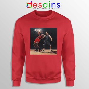 Michael Scott Vs Jordan Red Sweatshirt The Office