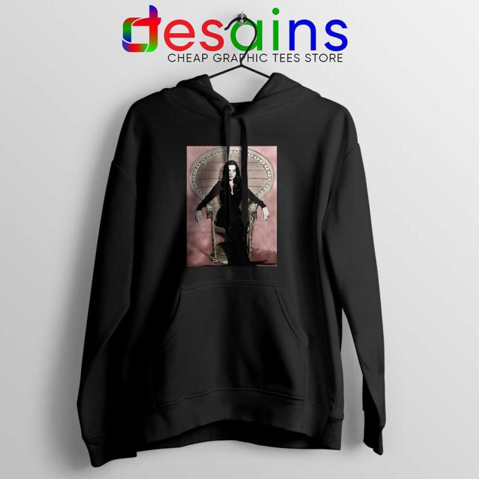 Morticia Addams Chair Black Hoodie The Addams Family