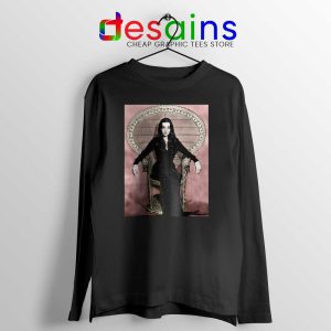 Morticia Addams Chair Black Long Sleeve Tee The Addams Family