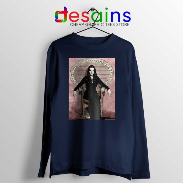 Morticia Addams Chair Navy Long Sleeve Tee The Addams Family