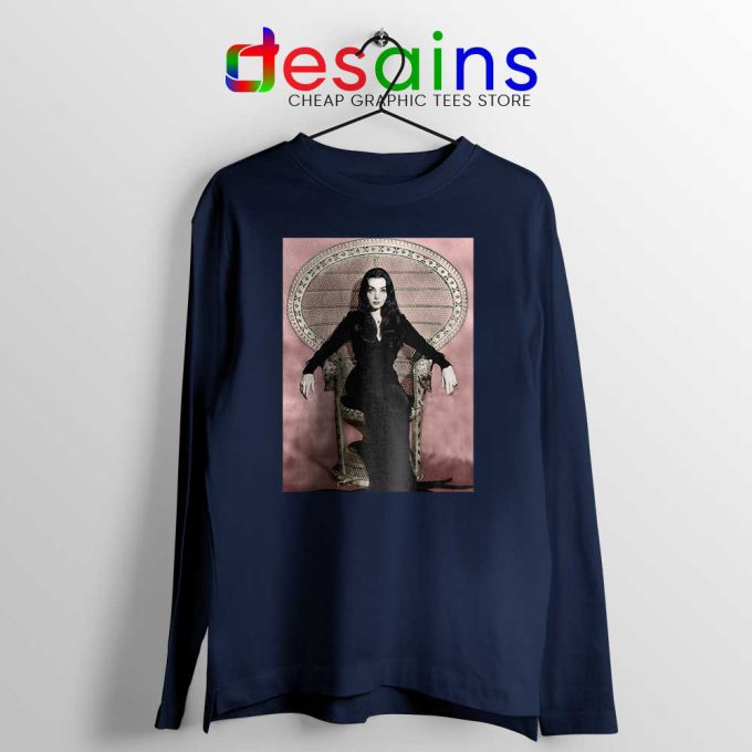 Morticia Addams Chair Navy Long Sleeve Tee The Addams Family