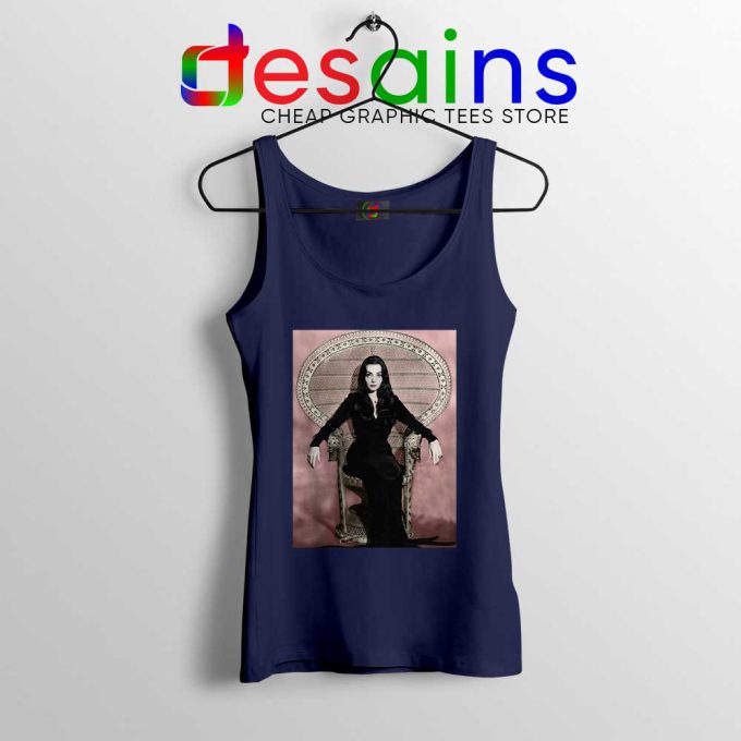 Morticia Addams Chair Navy Tank Top The Addams Family