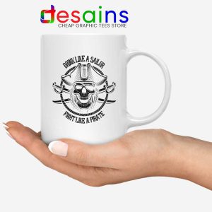 Pirate Skull and Crossbones White Mug Graphic