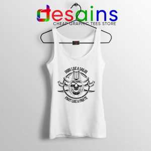 Pirate Skull and Crossbones White Tank Top Sailor