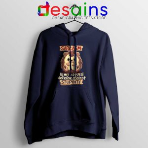 Sarcasm Meme Hedgehog Navy Hoodie Stupidity