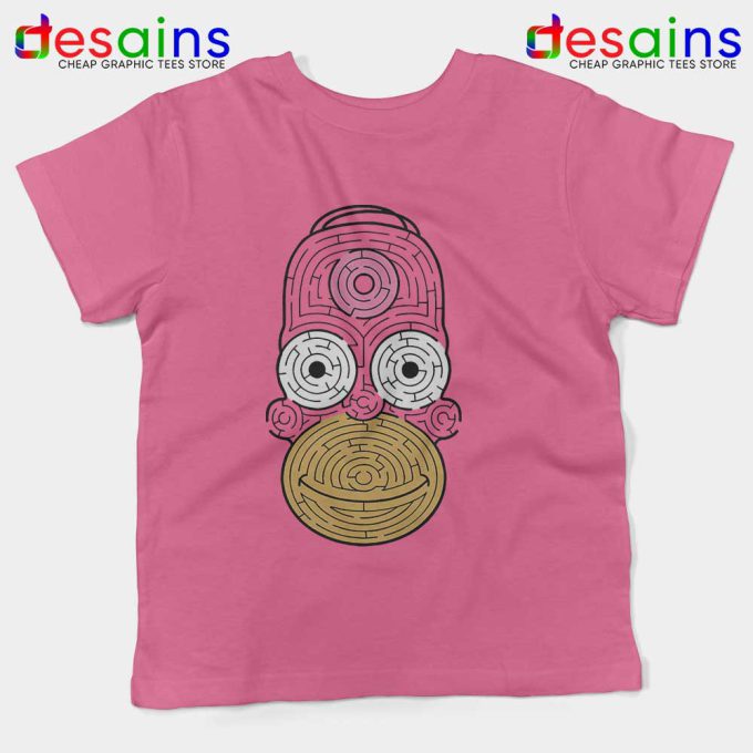 Simpsons Mmm Homer Pink Kids Tee Funny Graphic T-shirts Youth