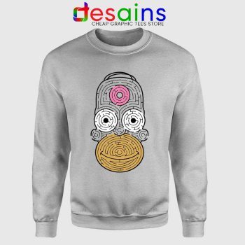 Simpsons Mmm Homer Sport Grey Sweatshirt Best Clothing Funny USA