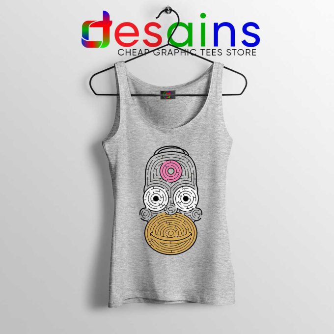 Simpsons Mmm Homer Sport Grey Tank Top Graphic Shop