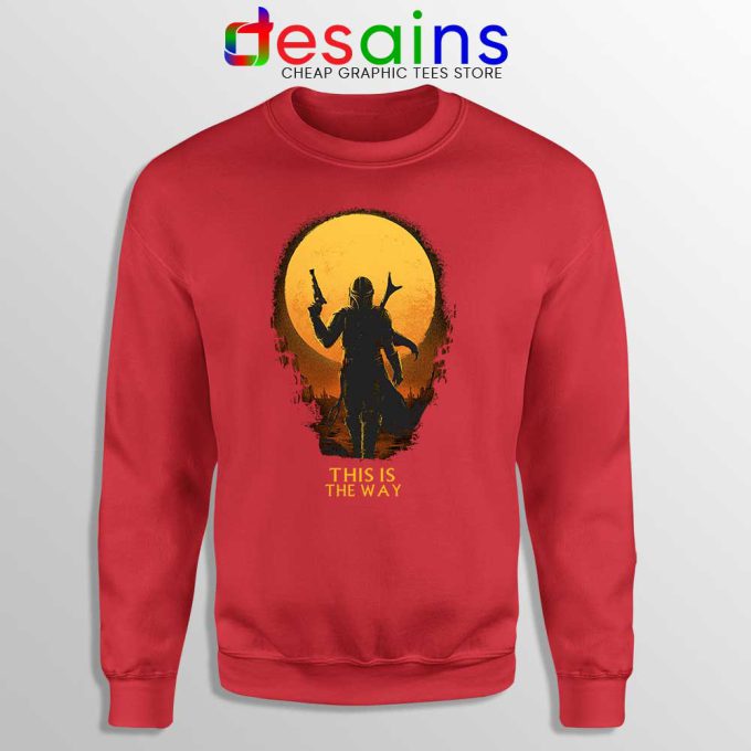 This is The Way Mando Red Sweatshirt Mandalorian