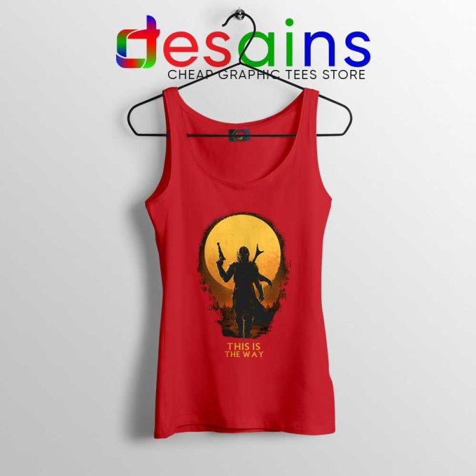This is The Way Mando Red Tank Top The Mandalorian