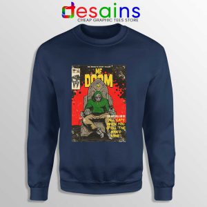 All Caps Madvillain Song Navy Sweatshirt MF Doom Merch