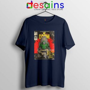 All Caps Madvillain Song Navy T Shirt Comic MF Doom