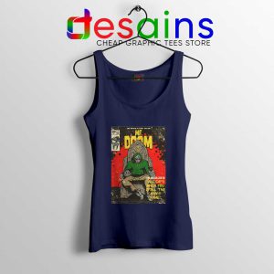 All Caps Madvillain Song Navy Tank Top MF Doom Comic