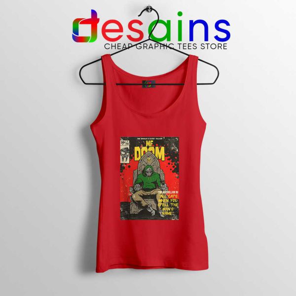 All Caps Madvillain Song Red Tank Top MF Doom Comic