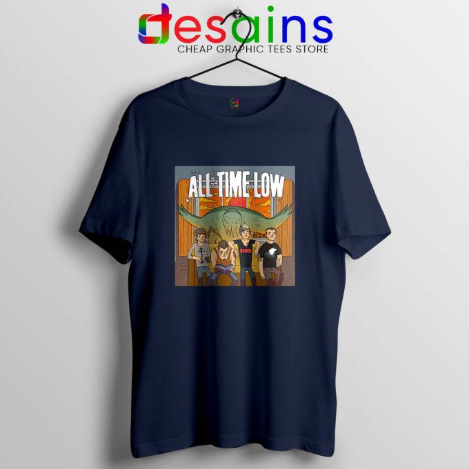 All Time Low Don t Panic Navy Tour T Shirt Band Merch