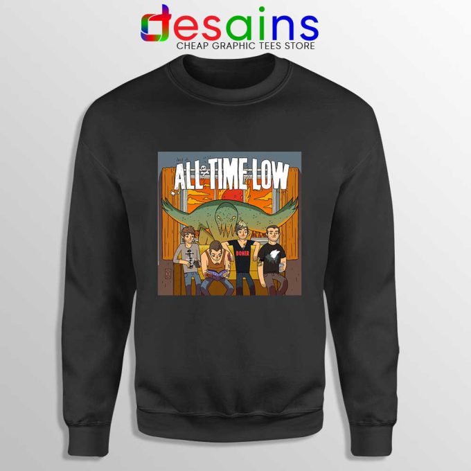 All Time Low Don t Panic Tour Black Sweatshirt Band