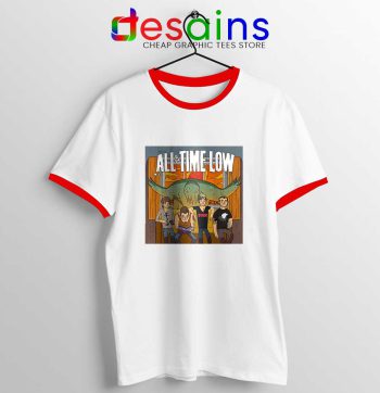 All Time Low Don t Panic Tour Red Ringer Tee