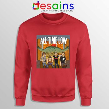 All Time Low Don t Panic Tour Red Sweatshirt Band