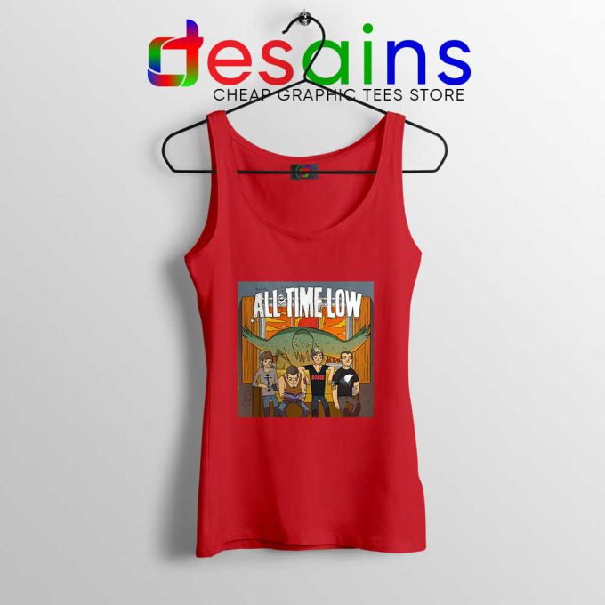 All Time Low Don t Panic Tour Red Tank Top Band Merch