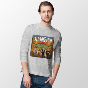 All Time Low Don't Panic Tour Sport Grey Long Sleeve Tee