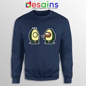 Avocado Imposter Among Us Navy Sweatshirt Game Funny