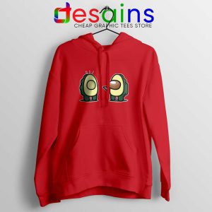 Avocado Imposter Funny Red Hoodie Among Us Meme