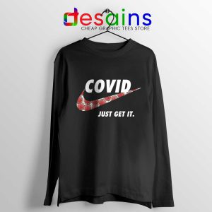 Best Covid Nike Meme Black Long Sleeve Tee