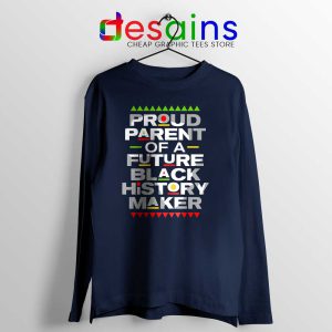 Black History Maker Navy Long Sleeve Tee