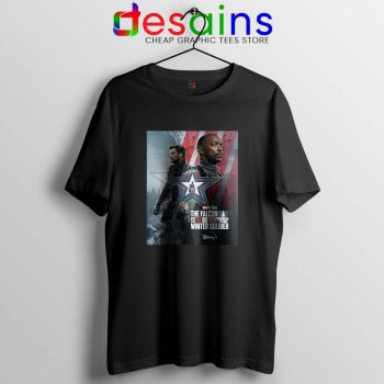 Buy Falcon and Winter Soldier Black T Shirt Disney+ Merch