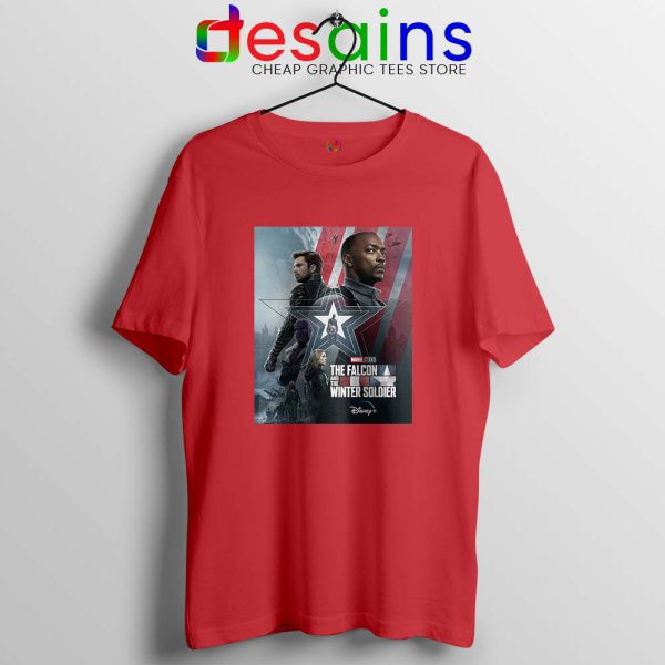 Buy Falcon and Winter Soldier Red T Shirt Disney+ Merch