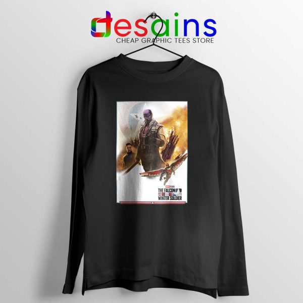 Buy The Falcon and Winter Soldier Black Long Sleeve Tee Marvel