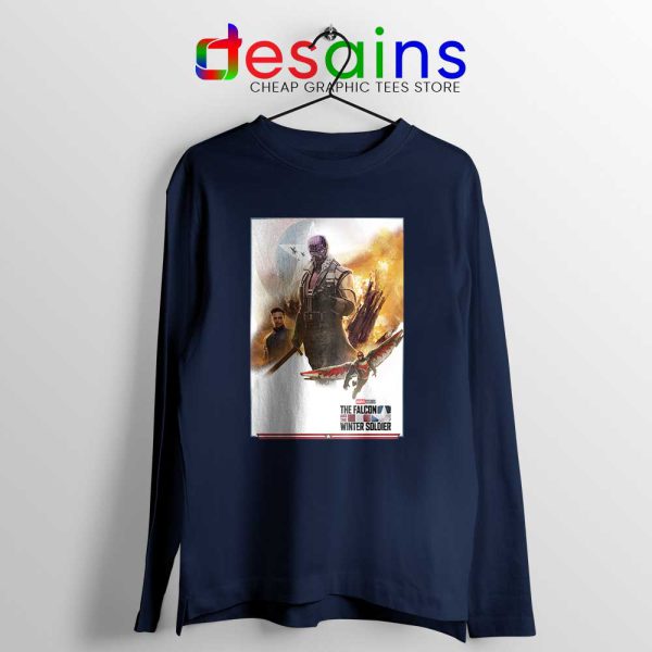 Buy The Falcon and Winter Soldier Navy Long Sleeve Tee Marvel