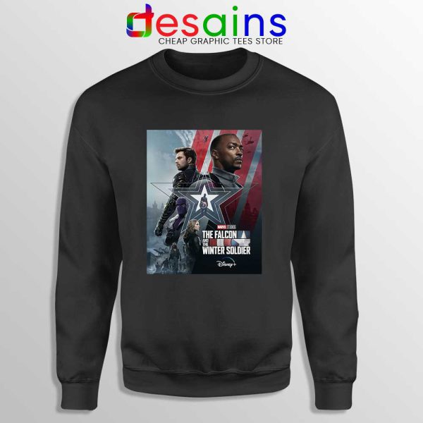 Cheap Falcon and Winter Soldier Black Sweatshirt Marvel Disney+