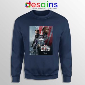 Cheap Falcon and Winter Soldier Navy Sweatshirt Marvel Disney+