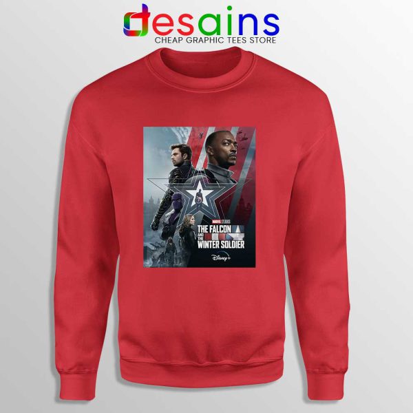 Cheap Falcon and Winter Soldier Red Sweatshirt Marvel Disney+