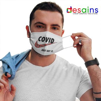 Covid Nike Just Get It Logo Mask Cloth Funny Corona Memes