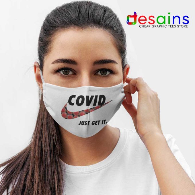 Covid Nike Just Get It Mask Cloth Funny Corona Memes