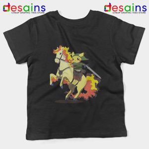 Cute Pikachu Zelda Black Kids Tee Pokemon