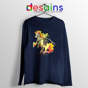 Cute Pikachu Zelda Navy Long Sleeve Tee Pokemon