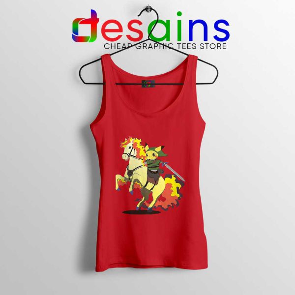 Cute Pikachu Zelda Red Tank Top Pokemon