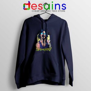 Cyberpunk 2077 Johnny Navy Hoodie Samurai