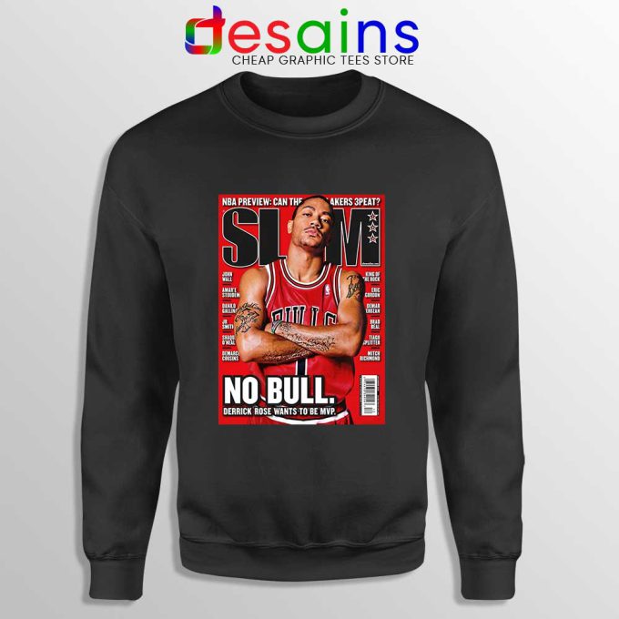 Derrick Rose No Bulls Black Sweatshirt Slam Cover