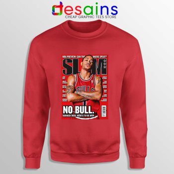 Derrick Rose No Bulls Red Sweatshirt Slam Cover