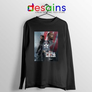 Falcon and Winter Soldier Merch Black Long Sleeve Tee Disney+