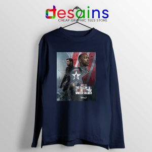 Falcon and Winter Soldier Merch Navy Long Sleeve Tee Disney+