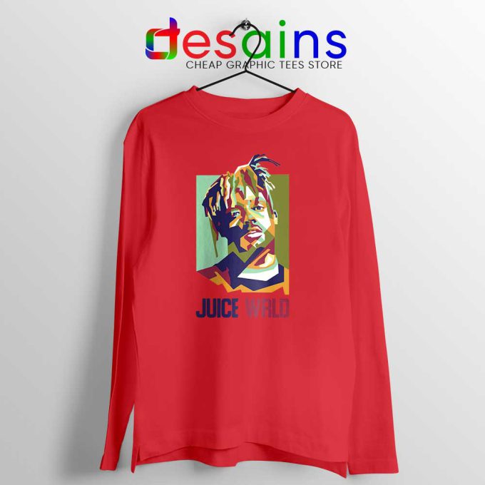Juice Wrld Cause of Death Red Long Sleeve Tee RIP Merch