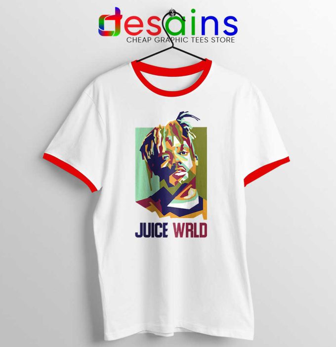 Juice Wrld Cause of Death Red Ringer Tee RIP Merch