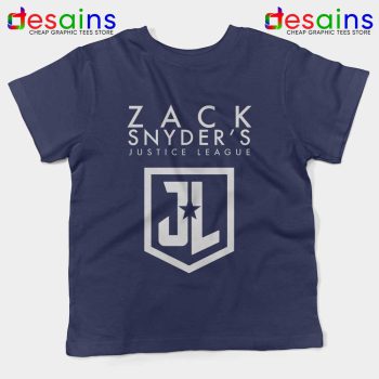 Justice League Zack Snyder Cut Navy Kids Tee DC