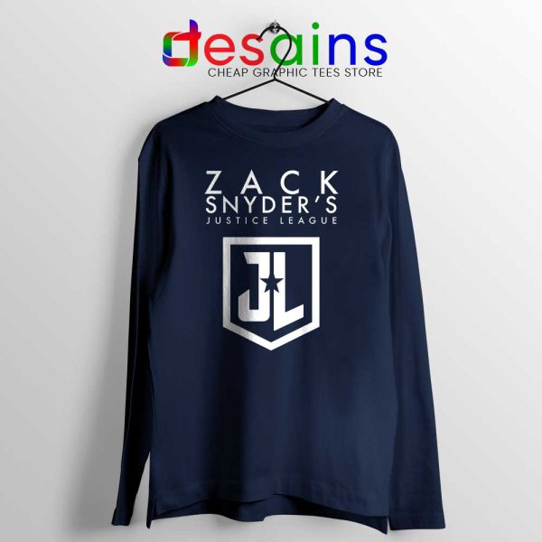 Justice League Zack Snyder Cut Navy Long Sleeve Tee DC