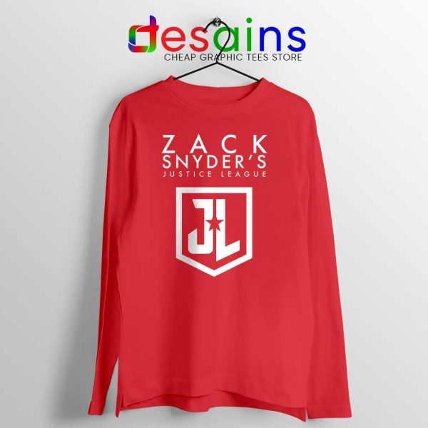 Justice League Zack Snyder Cut Red Long Sleeve Tee DC